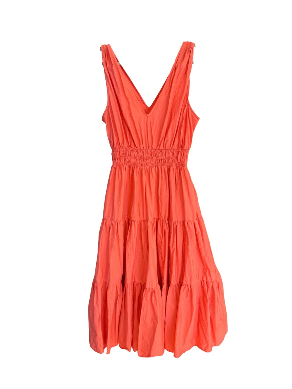 Coral midi dress